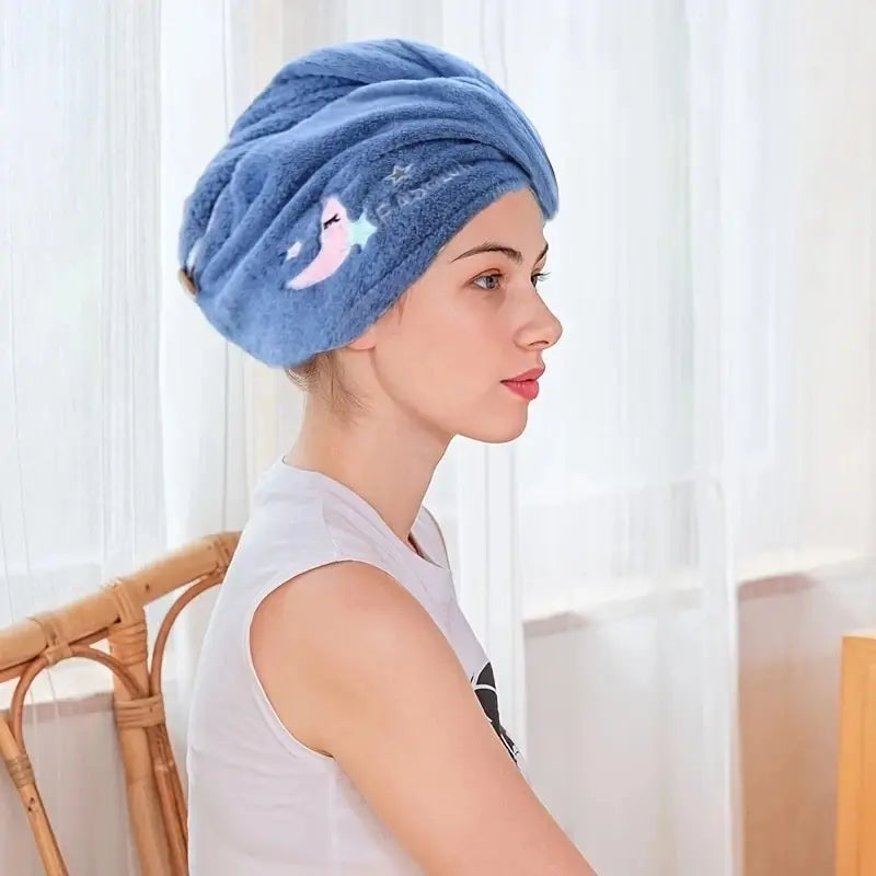 Fluffy Fast-Dry Hair Bonnet – Ultra Absorbent