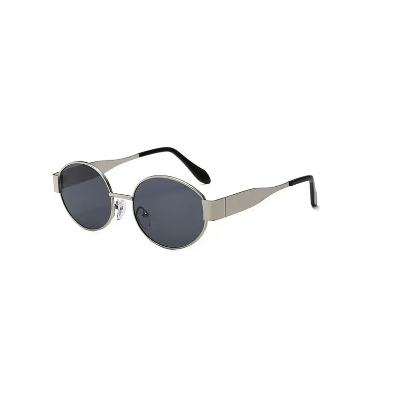 Sunglasses Oval Metal Frame Classic UV400 for Men and Women