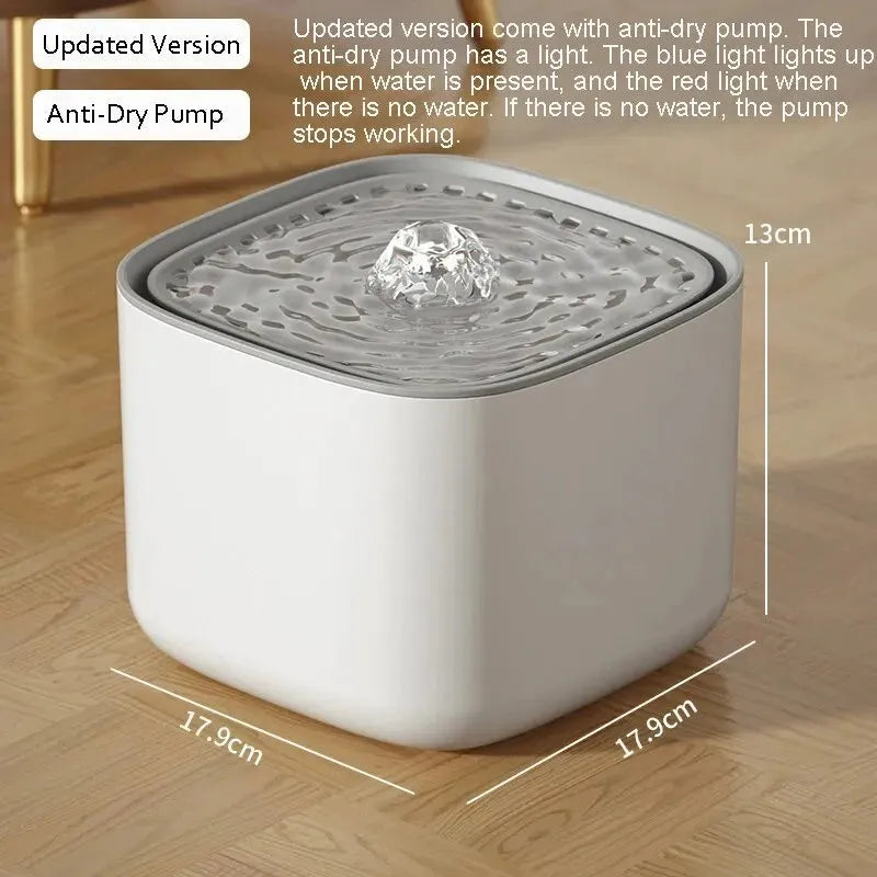 3L Cat Water Fountain Auto Recirculate Filter Large Capacity Filtring Cat Water Drinker USB Electric Mute Cats Water Dispenser