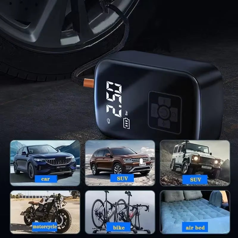 InflatePro: Wireless Car & Bike Air Compressor Tire Inflator