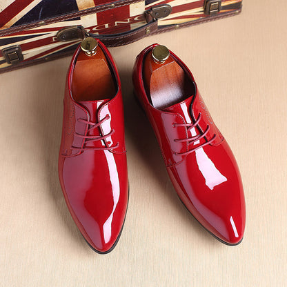 "Step Up Your Style: Sleek Black Leather Slip-On Shoes for the Modern Man"