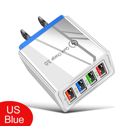 USB Charger Quick Charge 3.0 4 Phone Adapter For Tablet Portable Wall Mobile Charger Fast Charger