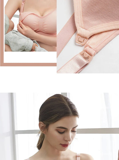 Plus Size Nursing Bra –Seamless Push-Up Maternity Bra for Breastfeeding