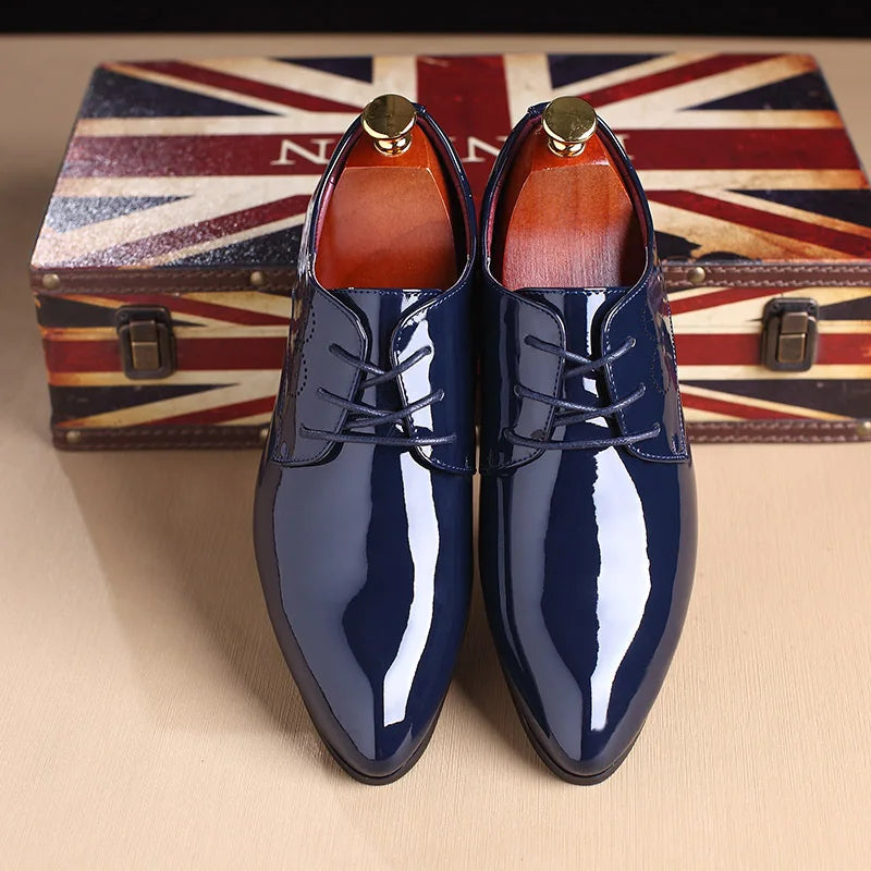 "Step Up Your Style: Sleek Black Leather Slip-On Shoes for the Modern Man"