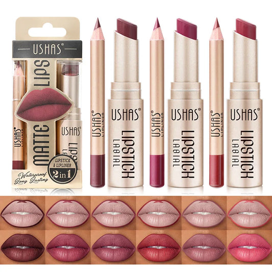 USHAS Perfect Pout Kit - Lipstick & Lip Liner Duo