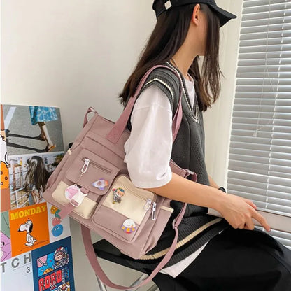 Waterproof Canvas Shoulder Bag for Women