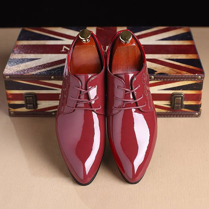 "Step Up Your Style: Sleek Black Leather Slip-On Shoes for the Modern Man"