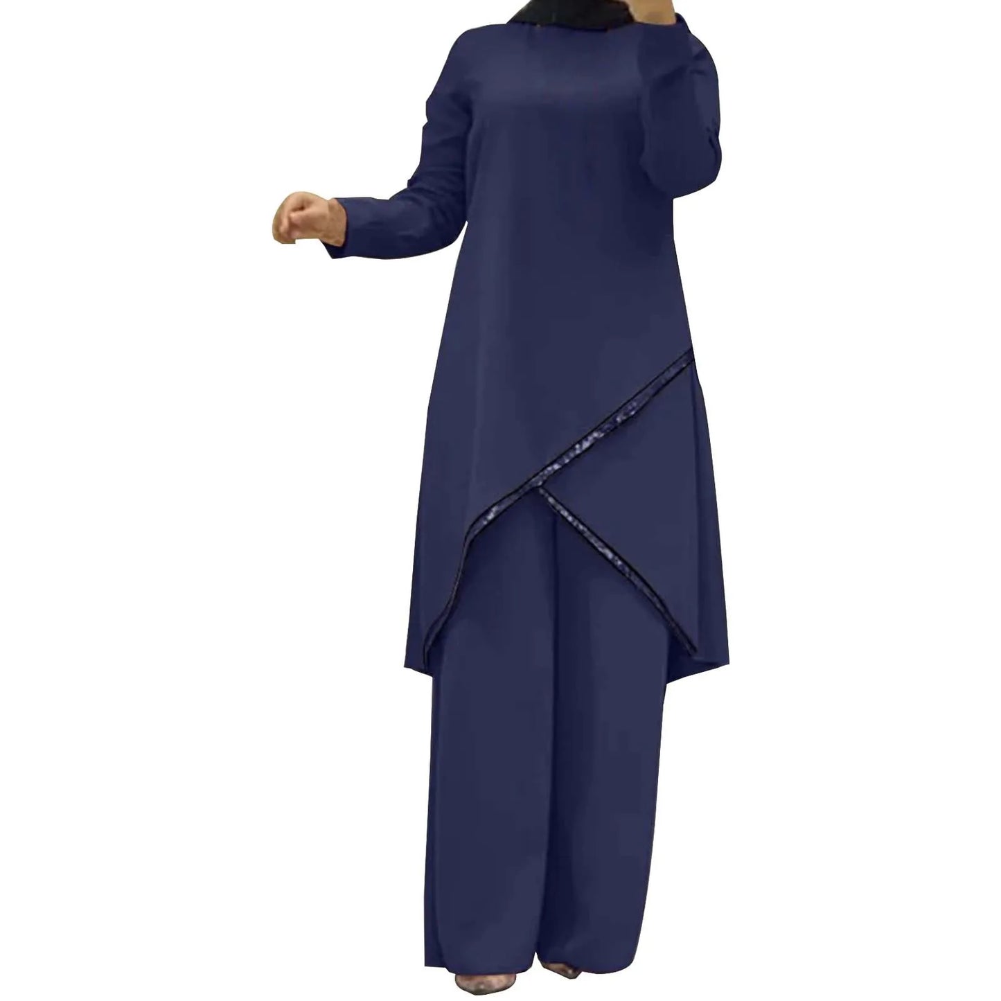 Elegant Pants Suit Ladies Long-Sleeve Pullover Trousers Two 2 Piece Sets Autumn Winter Outfits For Women Fashion костюм женский