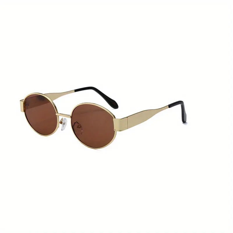 Sunglasses Oval Metal Frame Classic UV400 for Men and Women
