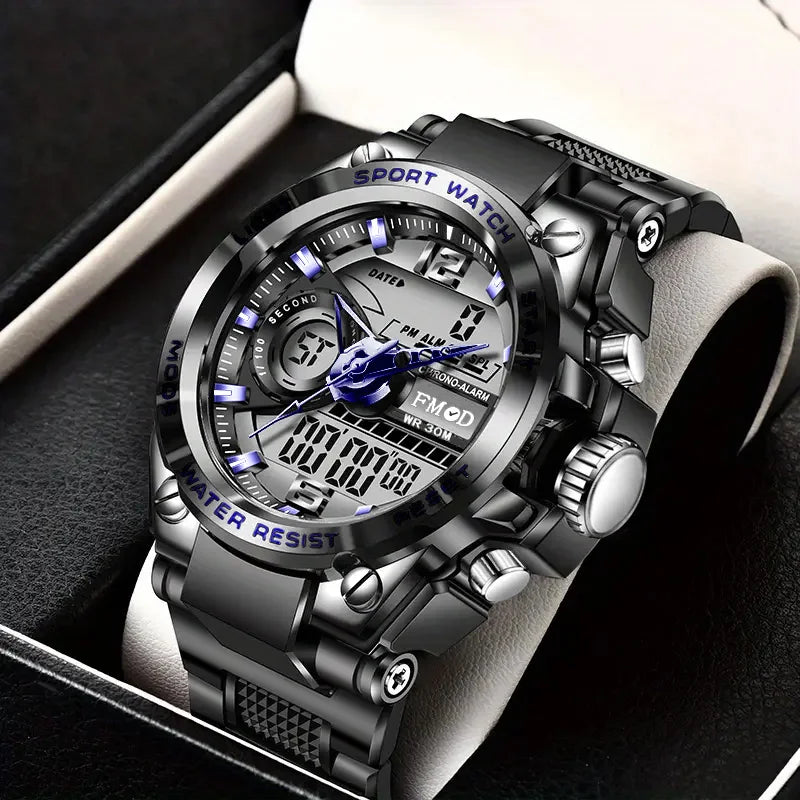 LIGE Men Military Watch Digital 50m Waterproof Wristwatch LED Quartz Clock Sport Watch Male Big Watches Men Relogios Masculino